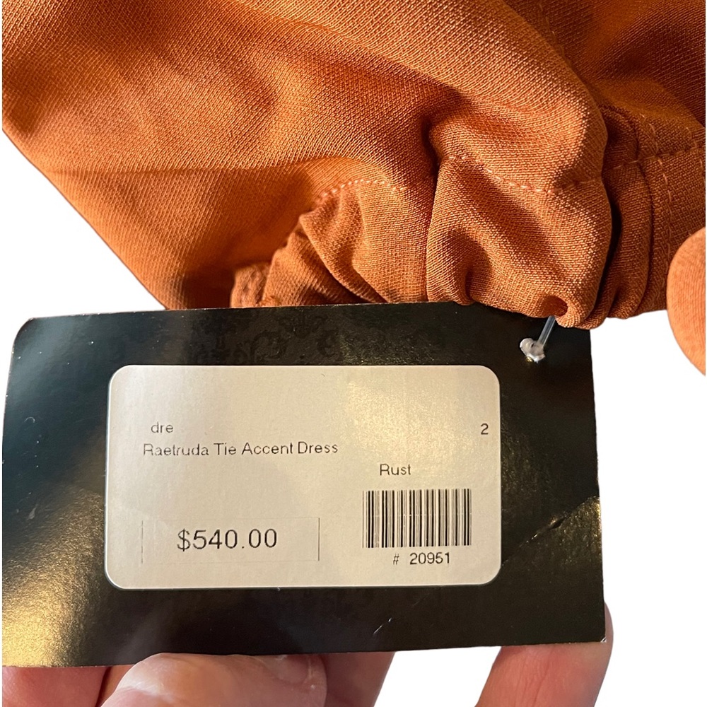 Rust Tie Accent Dress The Raetruda - Picture 14 of 14